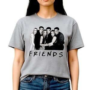 Ripple Junction Friends The TV Show Set Tee Shirt Short Sleeve Crew Neck Grey XL
